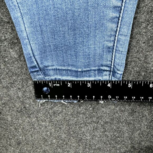 Judy Blue Skinny Fit Pull On Jeans Women's 5/27 Blue Light Wash Raw Hem - Picture 7 of 9